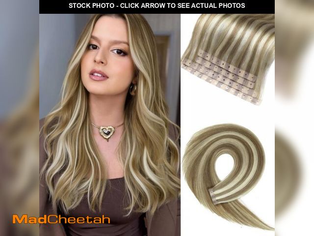 Lot 74-12216462 - Hanne Fashion Human Hair Extensions Micro Ring PU Hair Extensions Glueless Remy Human Hair Extension...