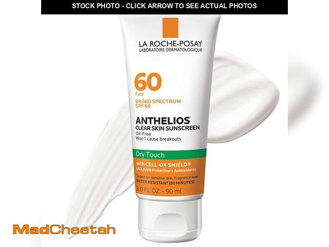 Lot 74-14210571 - La Roche-Posay Anthelios Clear Skin Sunscreen Dry Touch SPF 60, Oil Free Sunscreen For Face, Oil Abs...
