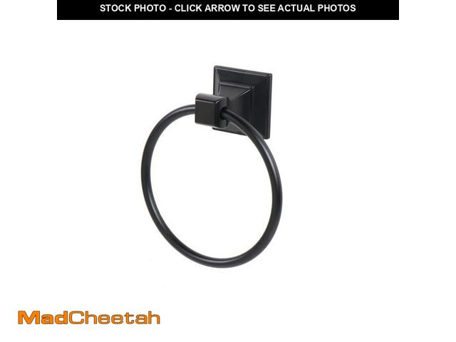 Lot 74-13772084 - Glacier Bay Lorent Wall Mounted Towel Ring in Matte Black - UNUSED