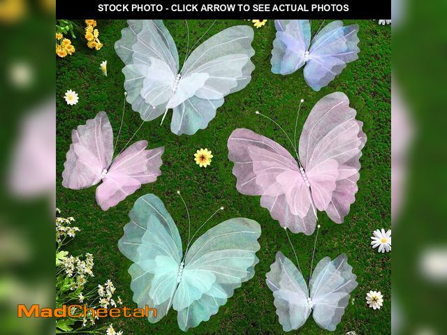 Lot 74-13715082 - Geelin 6 Pcs Large Pastel Butterfly Decorations Mariposas Grandes para Decoracion 20 Inch 12 Inch Co...