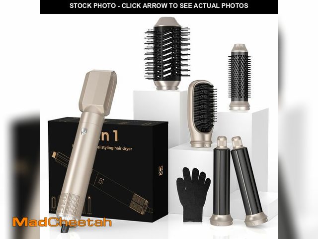 Lot 74-13565608 - 6 in ONE Hair Dryer Brush, Blow Dryer Curling Wand Hair Styling Tools Set, Ionic Hot Air Massage Ova...