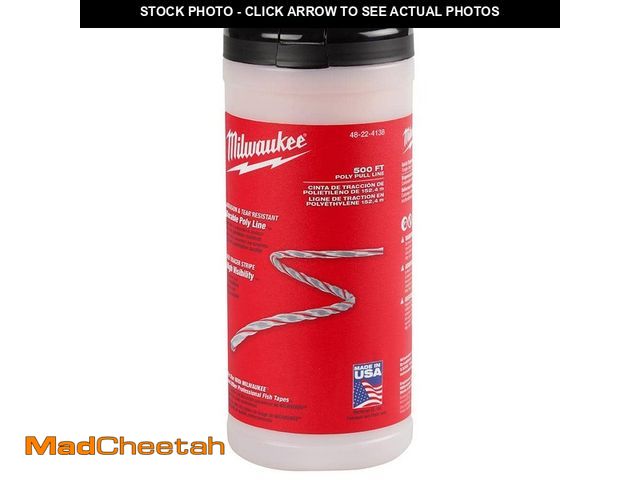 Lot 74-12853103 - (MISSING SOME) Milwaukee Poly Pull Line with Red Tracer 500 ft. - USED