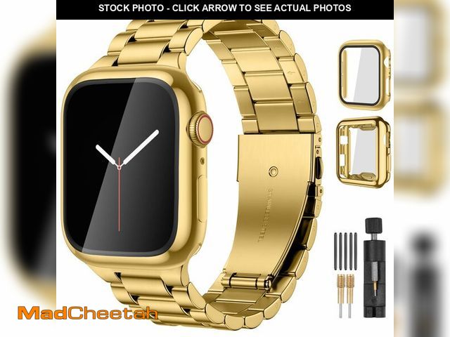 Lot 74-14210747 - Lerobo Compatible for Apple Watch Band Ultra 49mm 45mm 44mm 40mm 41mm 42mm 38mm,Stainless Steel Meta...