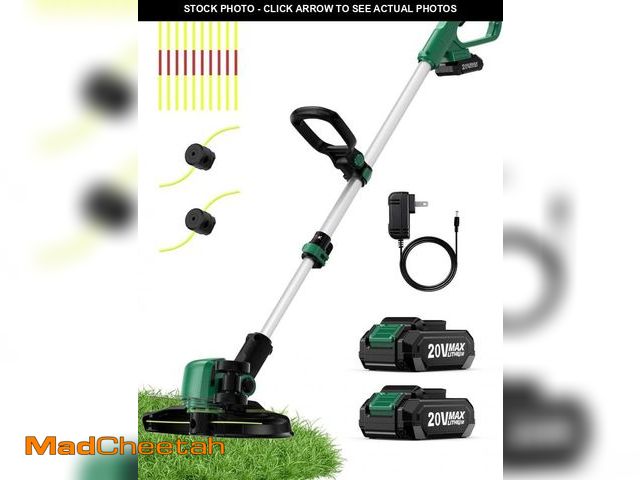 Lot 74-12398020 - KIMO Cordless Weed Wacker Battery Operated w/ 2 x 2.0Ah Batteries, 2-in-1 String Trimmer &amp; Edger...