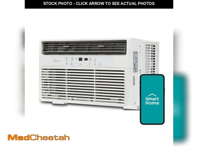 Lot 74-12107902 - Midea 12 000 BTU 115V Smart Window Air Conditioner with Remote  up to 550 Sq. Ft.  White  MAW12S1DWW...