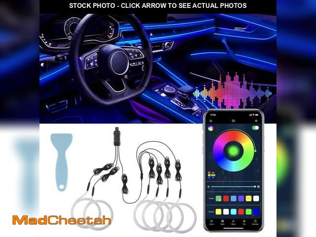 Lot 74-12117505 - LivTee Smart LED Car Lights Interior with USB Port, LED Strip Fiber Optic Ambient Lighting Car, Wire...