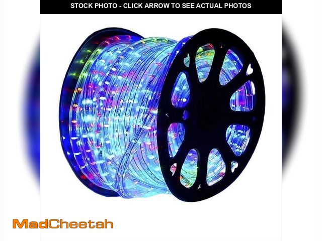 Lot 74-12659621 - OGETFUUR 100 ft. LED Rope Lights Outdoor with 8 Modes, Waterproof LED Rope Lighting for Garden, Pati...