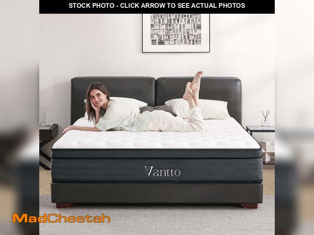Lot 74-12548831 - Vantto Full Size Mattress, 12 Inch Hybrid Memory Foam Mattress in a Box, Pressure Relief, CertiPUR-U...