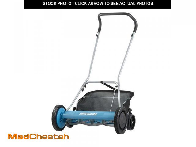 Lot 74-12463455 - American Lawn Mower Company 20 in. 5-Blade Manual Walk Behind Reel Lawn Mower Includes Grass Catcher...