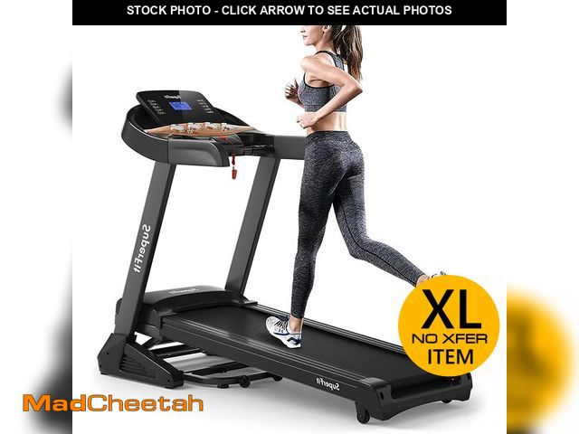 Lot 74-12628952 - Generic Topment Folding Treadmill, 3.75HP Motorized Treadmill with 16 Training Modes, Blue-ray Panel...