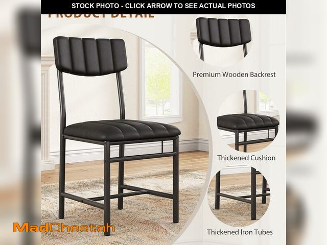 Lot 74-13815602 - Jocoevol Dining Chairs Set of 2 - Upholstered Dining Room Chairs with PU Leather, Modern Kitchen Cha...