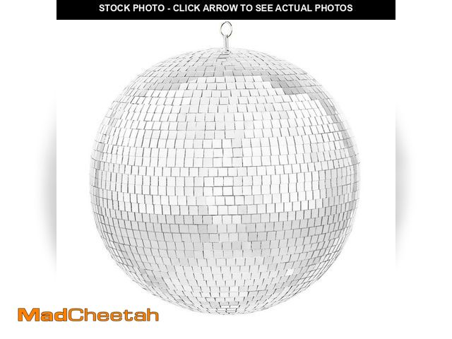 Lot 74-12558799 - SKYSHALO 20 in. x 20 in. Globe Mirror Disco Ball with Hanging Ring, Party Decoration for DJ, Club, S...