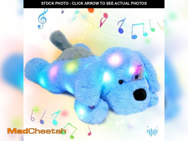 Lot 74-11551334 - Hopearl LED Musical Stuffed Puppy Lighting Up Singing Plush Dog Adjustable Volume Lullaby Animated S...