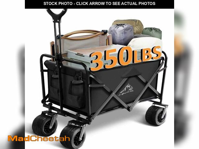 Lot 74-13800954 - VOYSIGN Foldable Wagon Cart, Collapsible Wagon Cart, 300lbs Folding Utility Wagon with All-Terrain W...