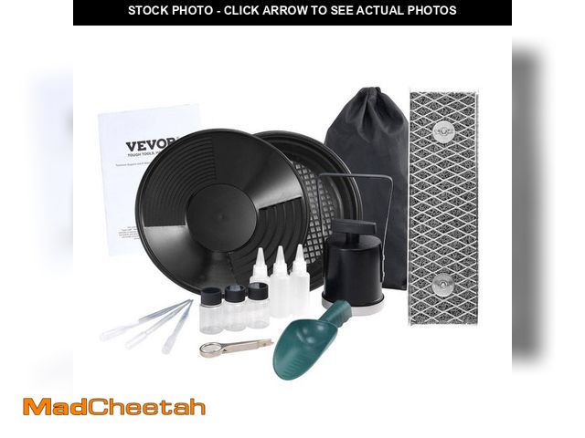 Lot 74-13778980 - VEVOR Mini Sluice Box Gold Panning Kit, 12in. Aluminum Alloy Gold Mining Equipment, 16 PCS Gold Pros...