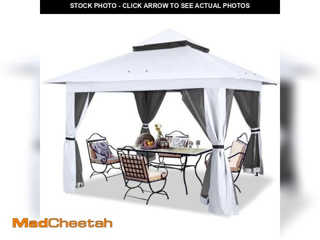 Lot 74-12197473 - ABCCANOPY 13 X13  Gazebo Tent Outdoor Pop up Gazebo Canopy Shelter with Mosquito Netting  White - US...