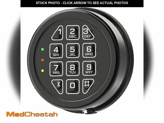 Lot 74-14380050 - Electronic Gun Safe Lock Replacement Keypad with Solenoid Lock - Black - USED