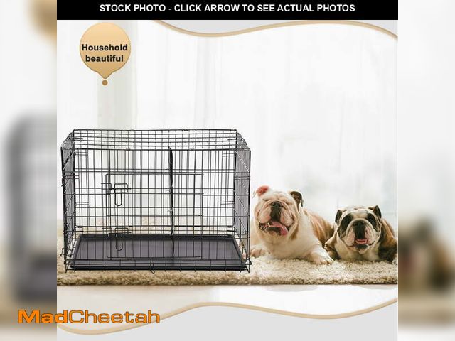 Lot 74-14287054 - BestPet Folding Pet Kennel with Divider, Metal, Small, 30" - UNUSED
