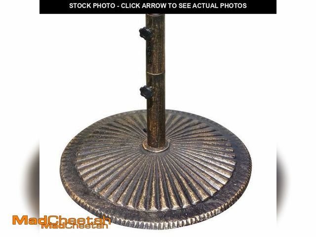 Lot 74-12042157 - 80-lb Classic Cast Iron Umbrella Base in Bronze - UNUSED
