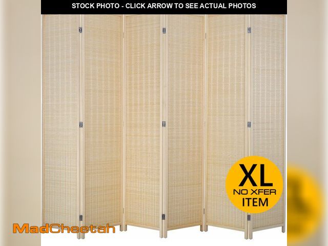 Lot 74-13075503 - FDW Room Divider Bamboo Room Divider Wall Folding Privacy Wall Divider Wood Screen for Home Bedroom ...