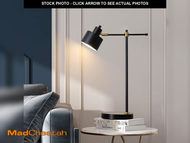 Lot 74-12311299 - OYEARS Modern Industrial Desk Lamp for Reading LED 22.2Ã¢â¬Å Metal Table Lamp Light for Office Bed...