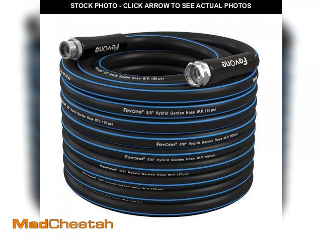 Lot 74-12306515 - Fevone 75 ft Garden Hose, Lightweight and Flexible, Heavy Duty Water Hose - 5/8" ID, Burst 600 Psi, ...