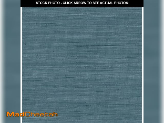 Lot 74-9999924 - NuWallpaper Blue Luxe Faux Grasscloth Peel and Stick Vinyl Wallpaper Roll - UNUSED