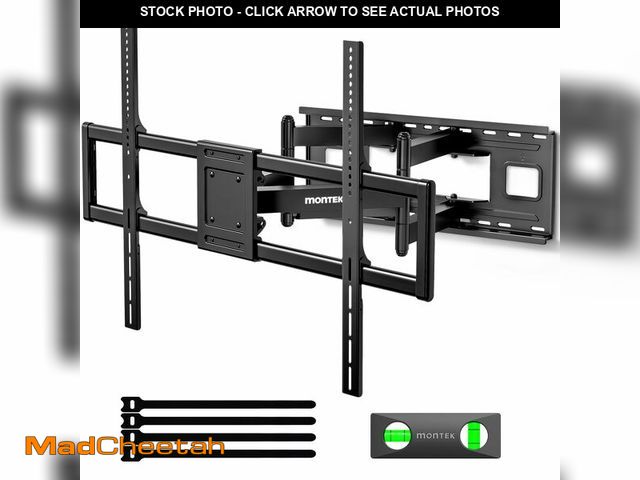 Lot 74-12570975 - monTEK Heavy Duty XXL Full Motion TV Wall Mount for 60-120 inch Extra Large TVs, Holds 265 lbs, Max ...