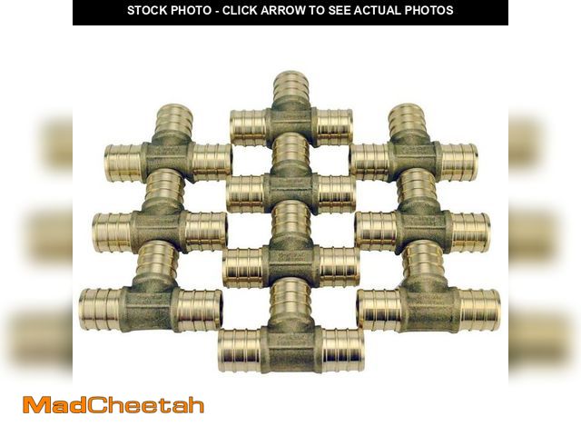 Lot 74-14322209 - Apollo 3/4 in. Brass PEX-B Barb Tee (10-Pack) - UNUSED