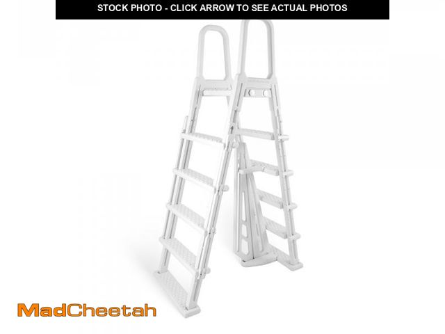 Lot 74-12130054 - Blue Wave A Frame Flip Up Ladder for 48 to 54-in Deep Above Ground Pools Ã¢â¬â No Deck Required -...