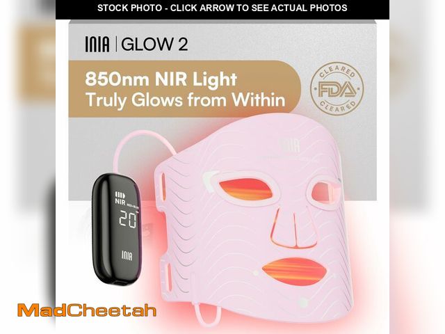 Lot 74-14427617 - INIA Red Light Therapy Mask for Face, 850nm NIR, Red/Blue LED Light 4 Modes - UNUSED