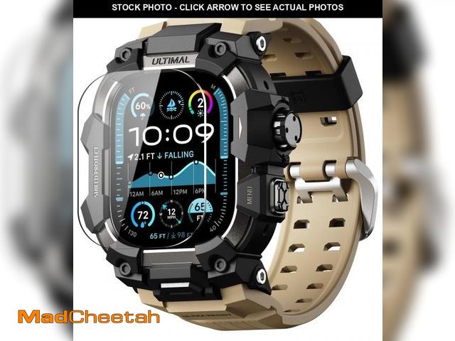 Lot 74-12122377 - ULTIMAL Rugged Case with Band for Apple Watch 49mm,Compatible with Apple Watch Ultra/Ultra 2, Milita...