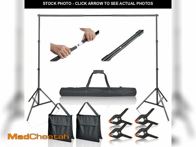 Lot 74-12765813 - Emart Photo Video Studio 10Ft Adjustable Background Stand Backdrop Support System Kit With Carry Bag...