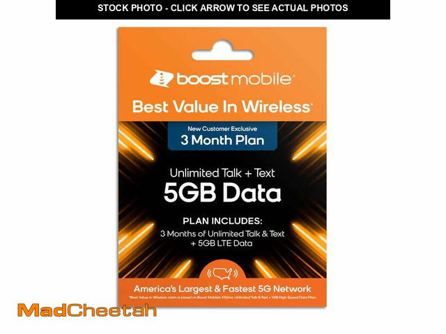 Lot 74-12687362 - Boost Mobile 3 Mo/5GB SIM - UNUSED