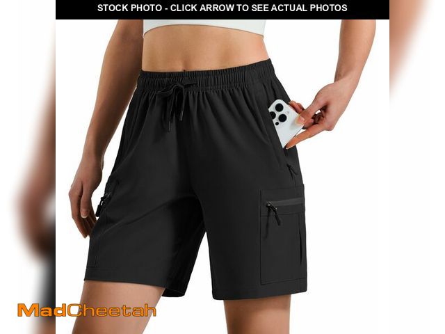 Lot 74-14427416 - Hugut Women's Lightweight Hiking Cargo Shorts Quick Dry Athletic Shorts Camping Travel Golf Zipper P...