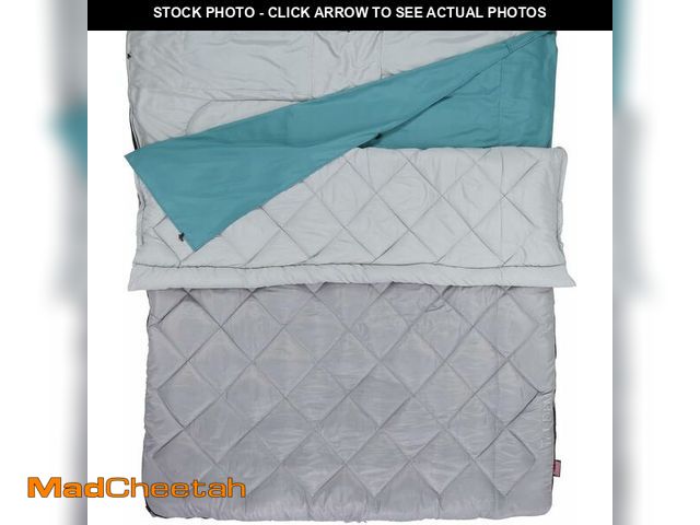 Lot 74-13709376 - Coleman 45ÃÂ°F Double Sleeping Bag, Queen Size XL Tandem Sleep Sack with Big &amp; Tall Design, Zip...