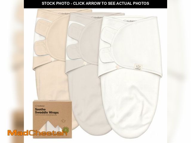 Lot 74-13711430 - 3-Pack Organic Baby Swaddle Sleep Sacks - Swaddles for Newborns, Infant 0-3 Months, Baby Girls, Boys...