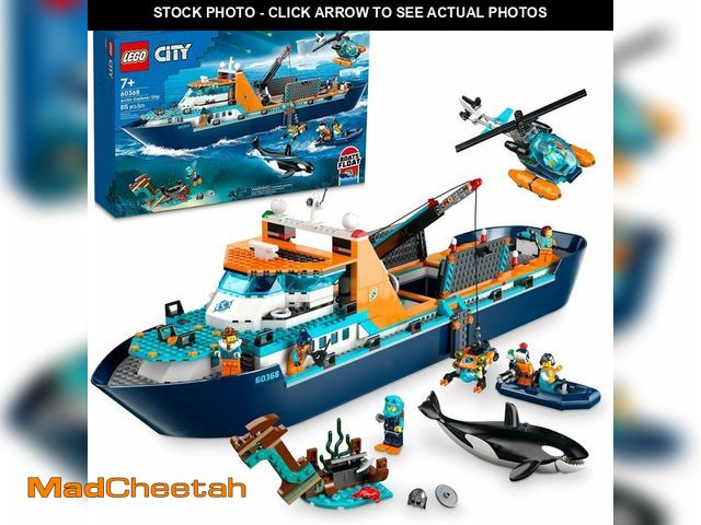 Lot 74-14585693 - LEGO City Arctic Explorer Ship 60368 Building Toy Set, Fun Toy Gift for 7 Year Old Boys and Girls, w...