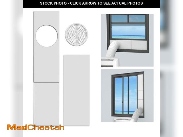 Lot 74-14428480 - LBG Products Portable Air Conditioner Window Seal Plates Kit, Vertical AC Window Unit, Adjustable Se...