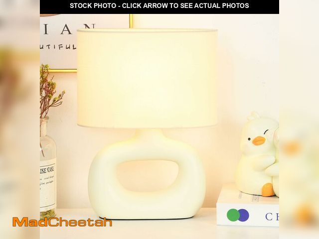 Lot 74-12702708 - Lampwell LACIO Cream Small Table Lamp for Living Room as Bedside Table Lamp for Bedroom,Modern Ceram...