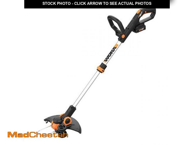 Lot 74-12479494 - Worx 20-Volt Cordless String Grass Trimmer And Edger With 12-Inch Cutting Swath - UNUSED