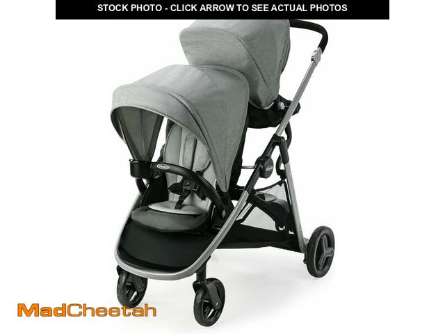 Lot 74-13041389 - Graco Ready2Grow LX 2.0 Double Stroller Features Bench Seat and Standing Platform Options, Clark - U...