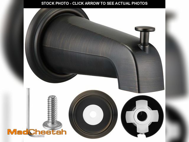 Lot 74-12711326 - Dreyoo Slip On Diverter Tub Spout with Metal Cover Ring and Foam Gasket, Compatible with Kohler GP85...