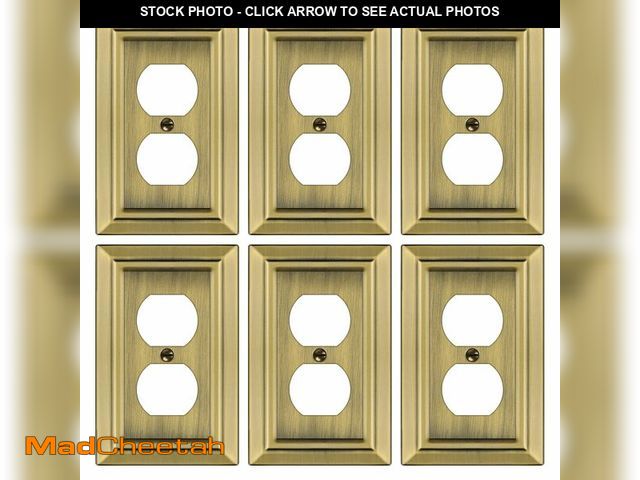 Lot 74-12700171 - Dyekou Metal Wall Plate for Electrical Outlets, Decorative Antique Brass Switch Plates Outlet Cover,...