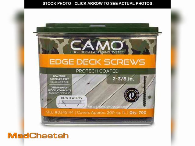 Lot 74-14360643 - CAMO 2-3/8 in. Exterior Decking Screw - Edge Hidden Deck Fasteners (700-Count) - UNUSED