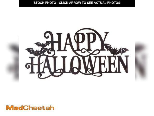 Lot 74-12674982 - Glitzhome 23.94 in. Metal Happy Halloween Wall Sign - UNUSED