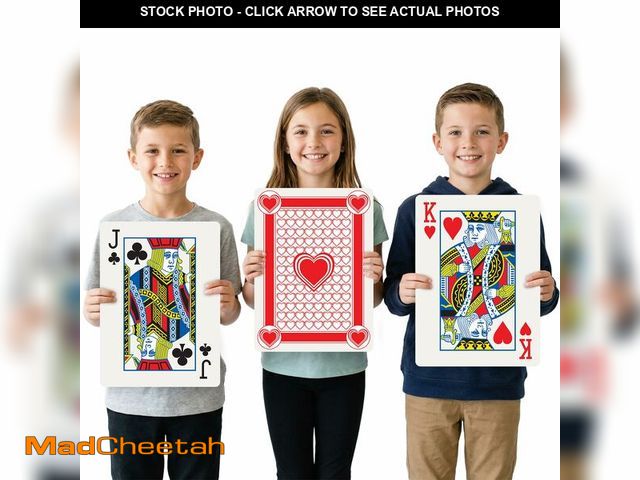 Lot 74-14267424 - Gamie Giant Poker Jumbo Playing Cards - 10.5 Inches X 14.5 Inches - Extra Large Playing Cards Set wi...