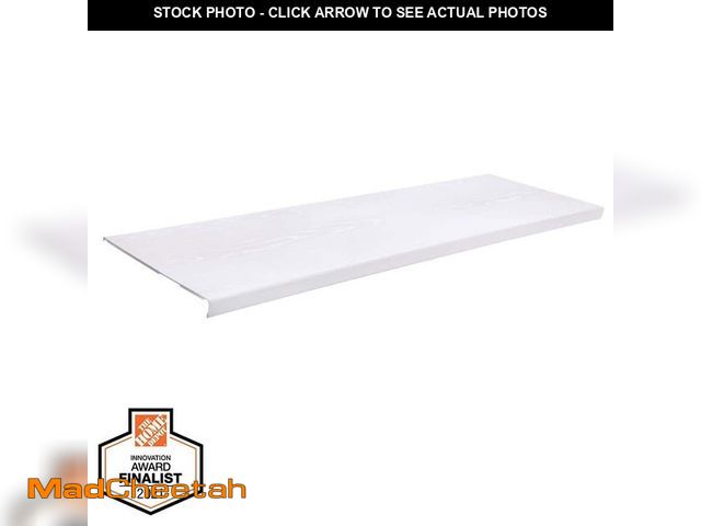 Lot 74-13791893 - Everbilt 4 ft. x 16 in. Decorative Shelf Cover - White - UNUSED