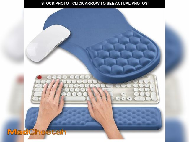 Lot 74-12712867 - Hokafenle 2 in 1 Ergonomic Mouse Pad Wrist Support &amp; Wrist Rest for Computer Keyboard Set, with ...
