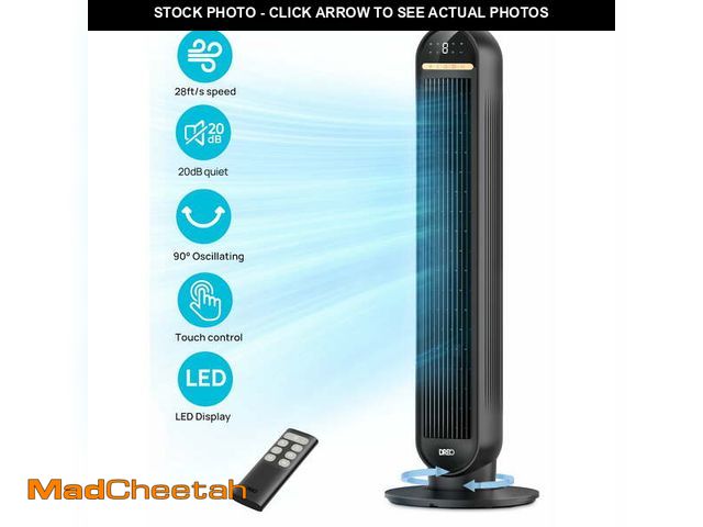 Lot 74-14604581 - DREO 36" Tower Fan, 20dB Ultra Quiet Fans for Home, 8 Speeds &amp; 4 Modes,  28ft/s Powerful Airflow...